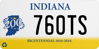 IN license plate 760TS