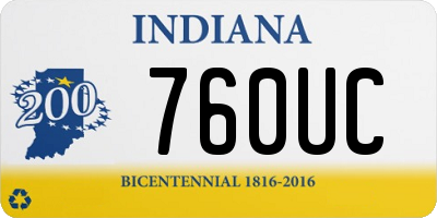 IN license plate 760UC