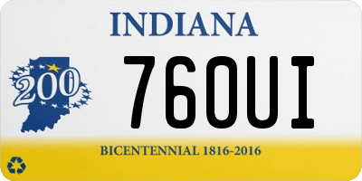 IN license plate 760UI