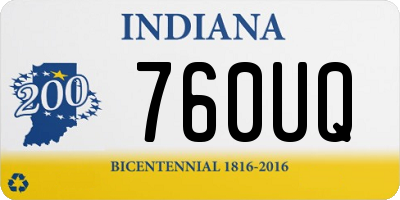 IN license plate 760UQ