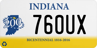 IN license plate 760UX