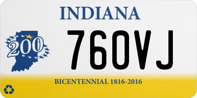 IN license plate 760VJ