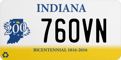 IN license plate 760VN