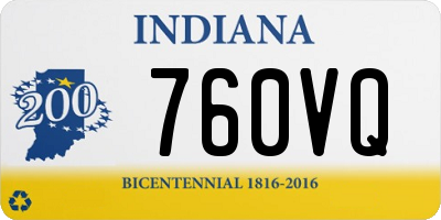 IN license plate 760VQ