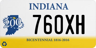 IN license plate 760XH