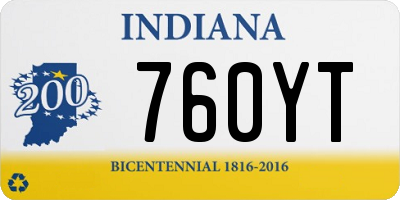 IN license plate 760YT