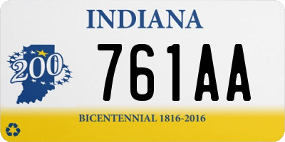 IN license plate 761AA