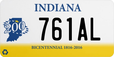 IN license plate 761AL
