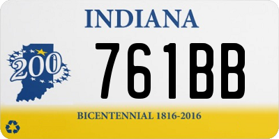 IN license plate 761BB