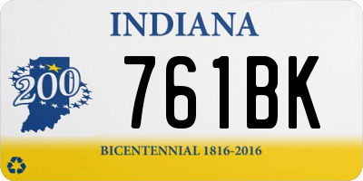 IN license plate 761BK