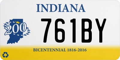 IN license plate 761BY