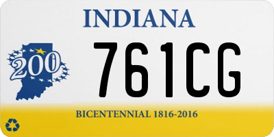 IN license plate 761CG