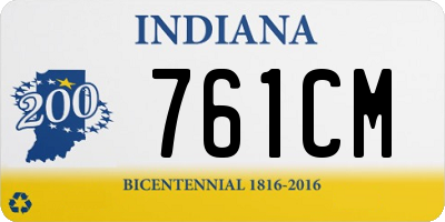 IN license plate 761CM