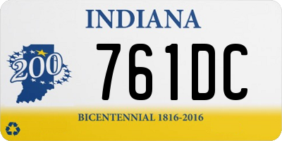 IN license plate 761DC