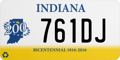 IN license plate 761DJ