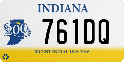 IN license plate 761DQ