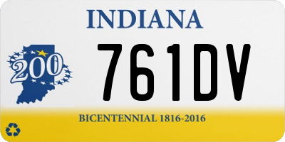 IN license plate 761DV