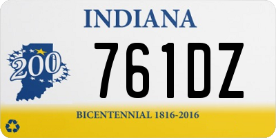 IN license plate 761DZ