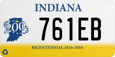 IN license plate 761EB