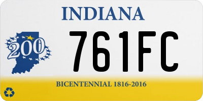 IN license plate 761FC