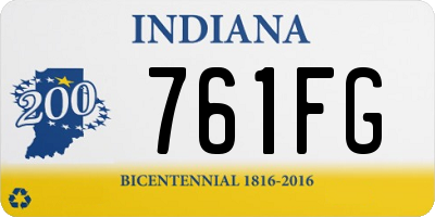 IN license plate 761FG