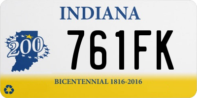 IN license plate 761FK