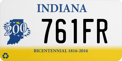 IN license plate 761FR