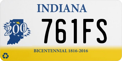 IN license plate 761FS