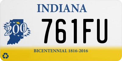 IN license plate 761FU