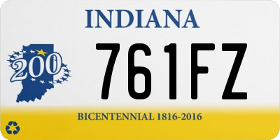 IN license plate 761FZ