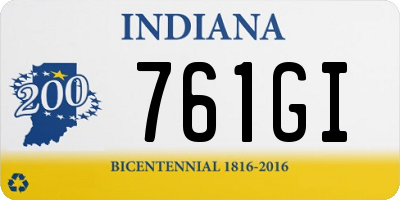IN license plate 761GI