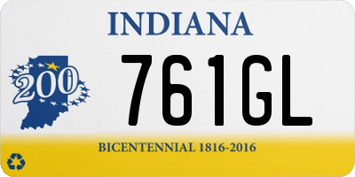 IN license plate 761GL