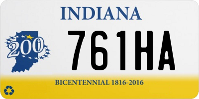 IN license plate 761HA