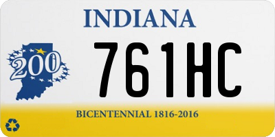 IN license plate 761HC