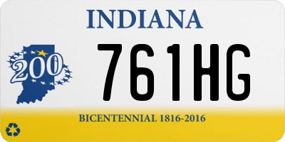IN license plate 761HG