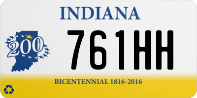 IN license plate 761HH