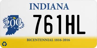 IN license plate 761HL