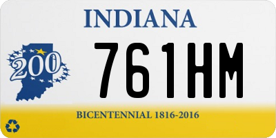 IN license plate 761HM