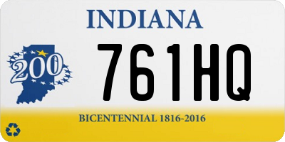 IN license plate 761HQ