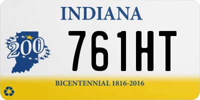 IN license plate 761HT