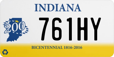 IN license plate 761HY