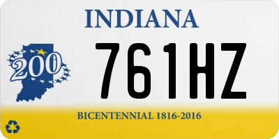 IN license plate 761HZ