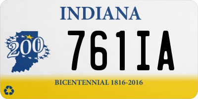 IN license plate 761IA