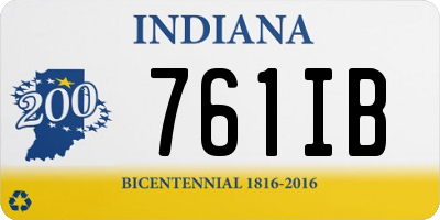 IN license plate 761IB