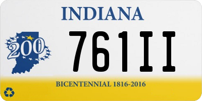 IN license plate 761II