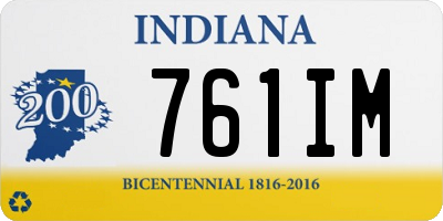 IN license plate 761IM