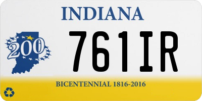 IN license plate 761IR