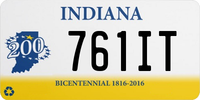 IN license plate 761IT