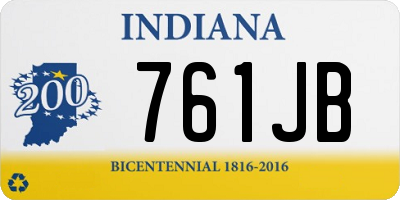IN license plate 761JB