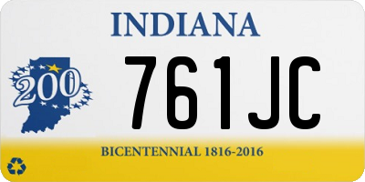 IN license plate 761JC